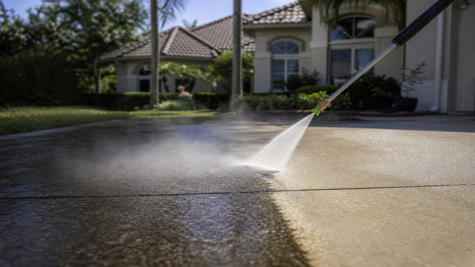 Freshly washed home exterior in Palmetto