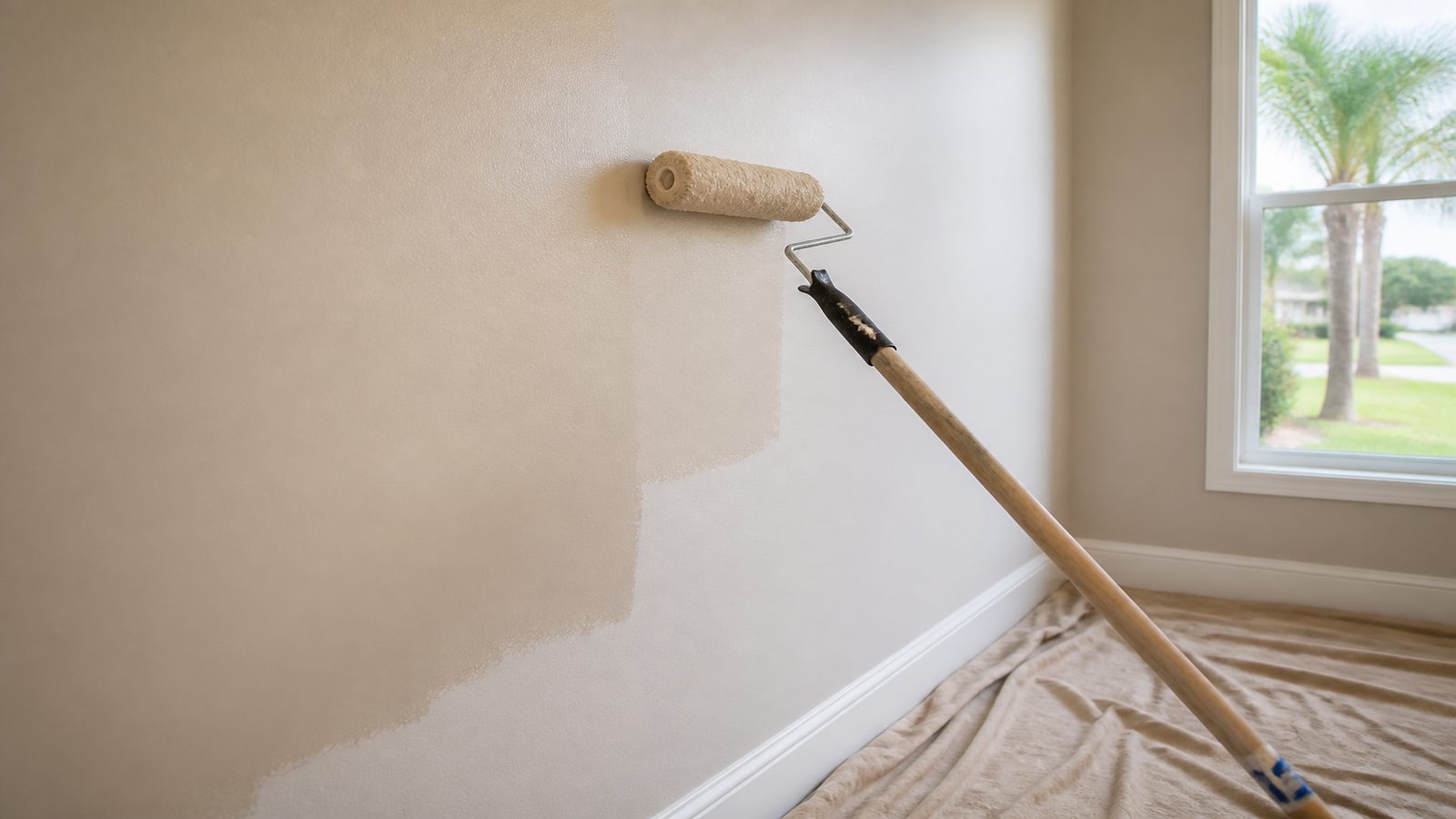 Freshly painted room interior in Osprey